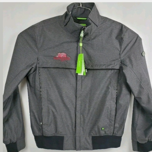 hugo boss green bomber jacket